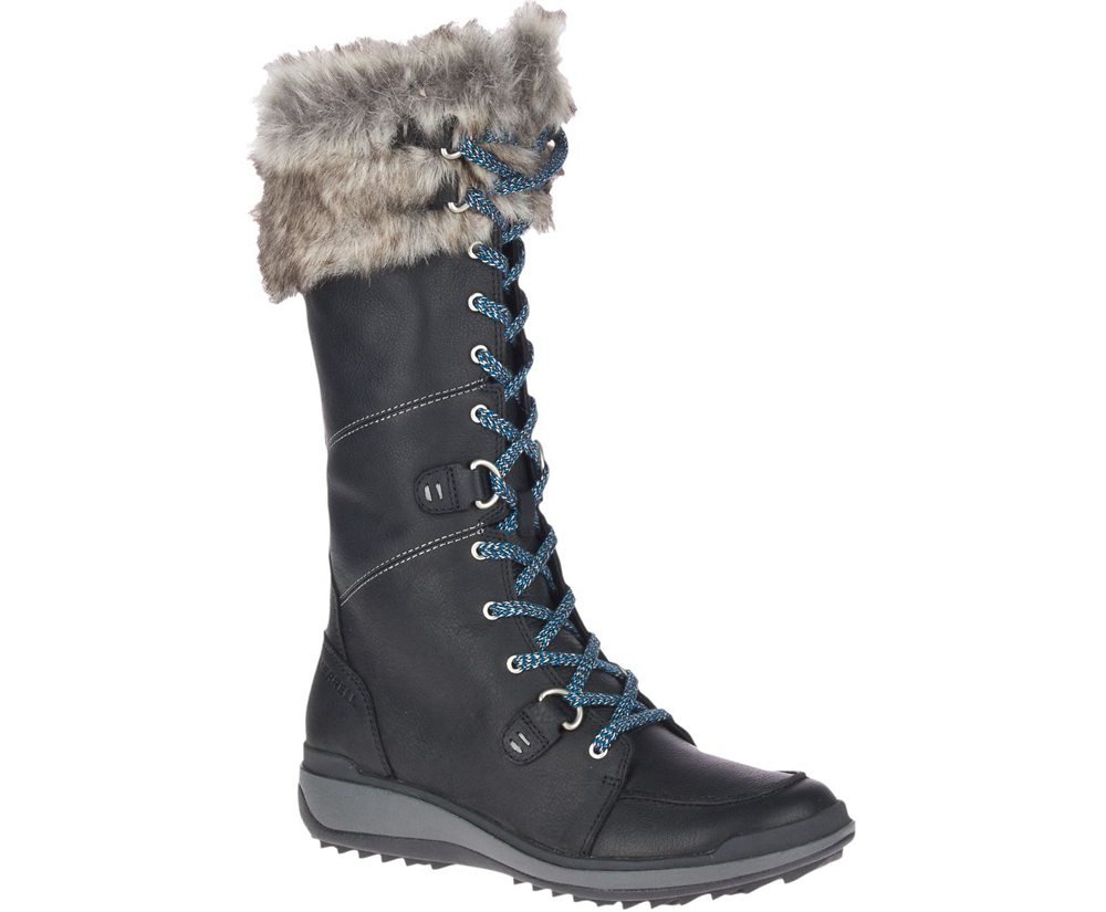 Botas Senhora - Merrell Snowcreek Tall Polar Waterproof - Pretas - KAC407639